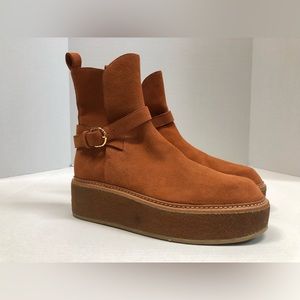 Ulla Johnson suede platform boots, NWOT